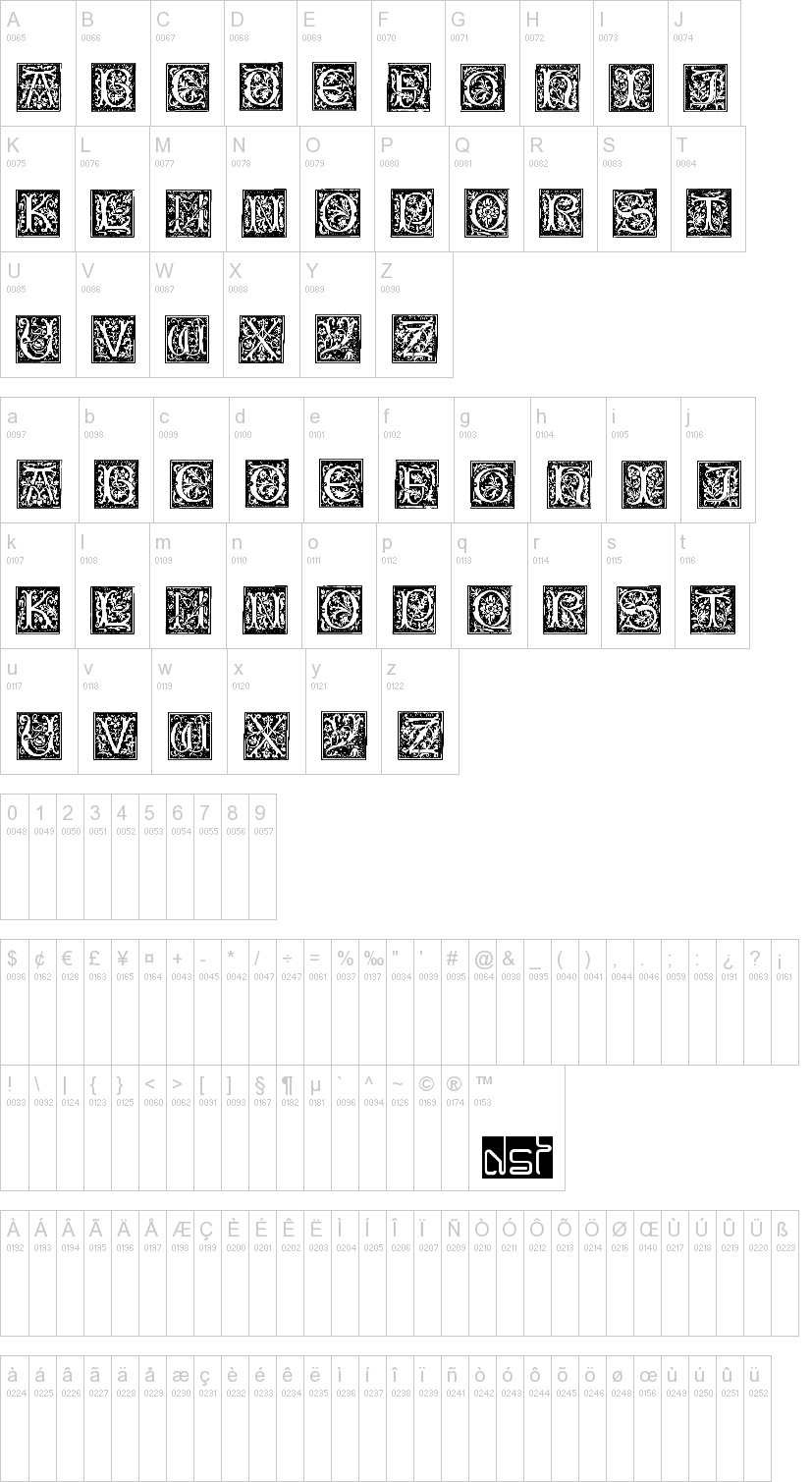 Typographer Woodcut Initials One 字体下载之家 专业的字体下载站