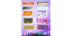 精美2009立体字体素材(cdr格式)