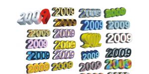 艺术立体2009字体素材(CDR格式)