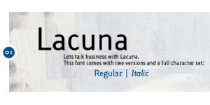 经典实用lacuna字体