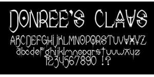万圣节创意字体大集合之DONREE'S CLAWS字体