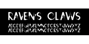 万圣节创意字体大集合之Raven's Claws字体