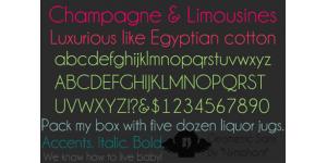 champagne-limousin英文字体素材
