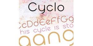 车轮滚滚Cyclo字体素材