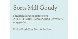 Sorts Mill Goudy英文字体